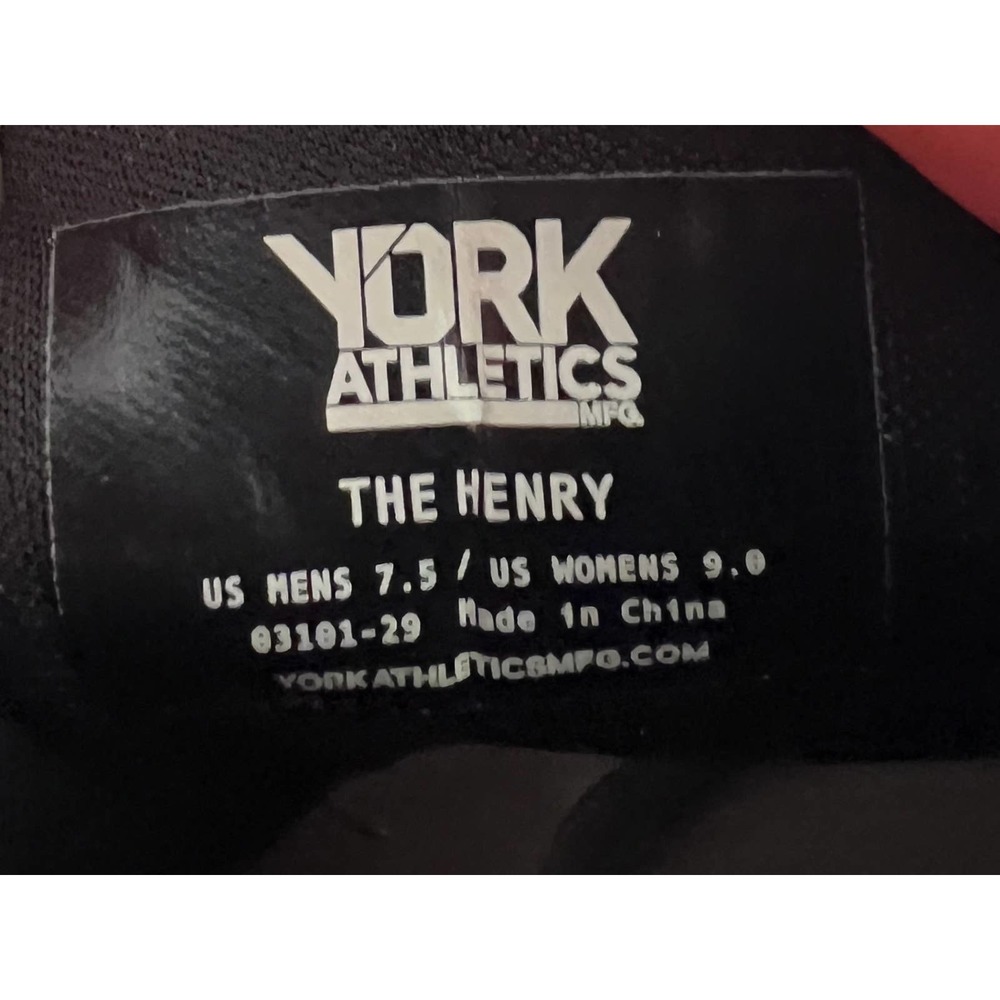 York Athletics The Henry Runner Black/White Size M 7.5 - W 9 - Picture 3 of 6